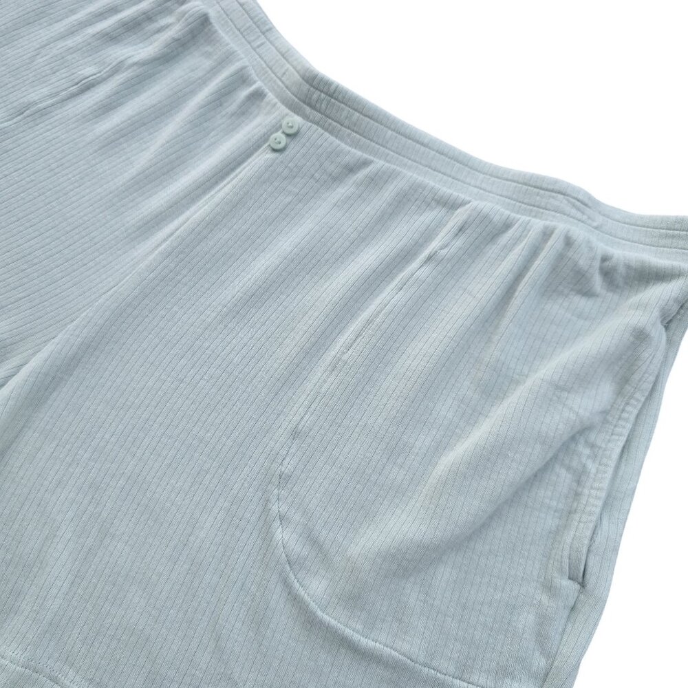Soma Womens Light Blue Ribbed Lounge Shorts size L SUPER Soft Modal Blend - Picture 5 of 5